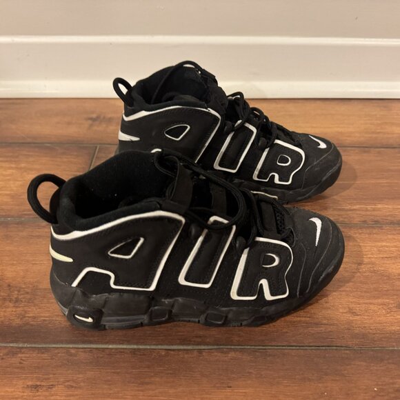 Nike Kids Air More Uptempo "Black/ White-Black" sneakers - 4Y - Picture 2 of 6